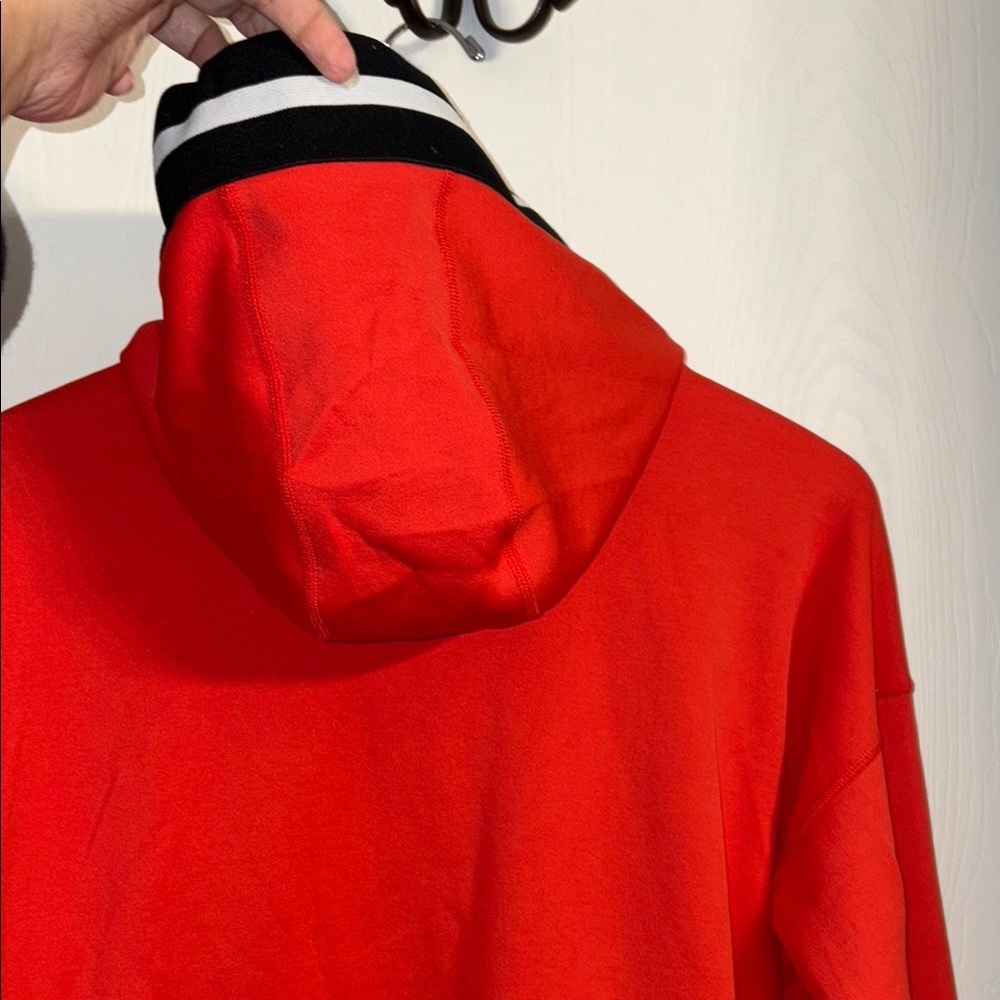 DKNY Orange Hoodie with Black and White Accents - Picture 9 of 10